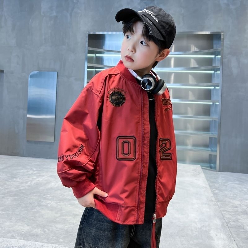 Embroidery Jacket - 2025 Nieuwe jongens honkbaljas lente herfst