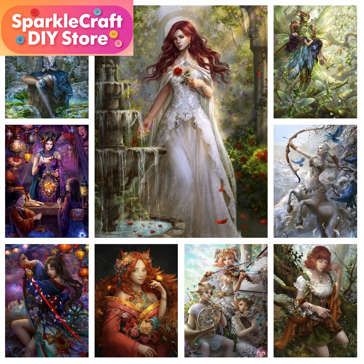 Embroidery Artwork - 1PC frameloze Hoanglap kunstwerk volledige diamant