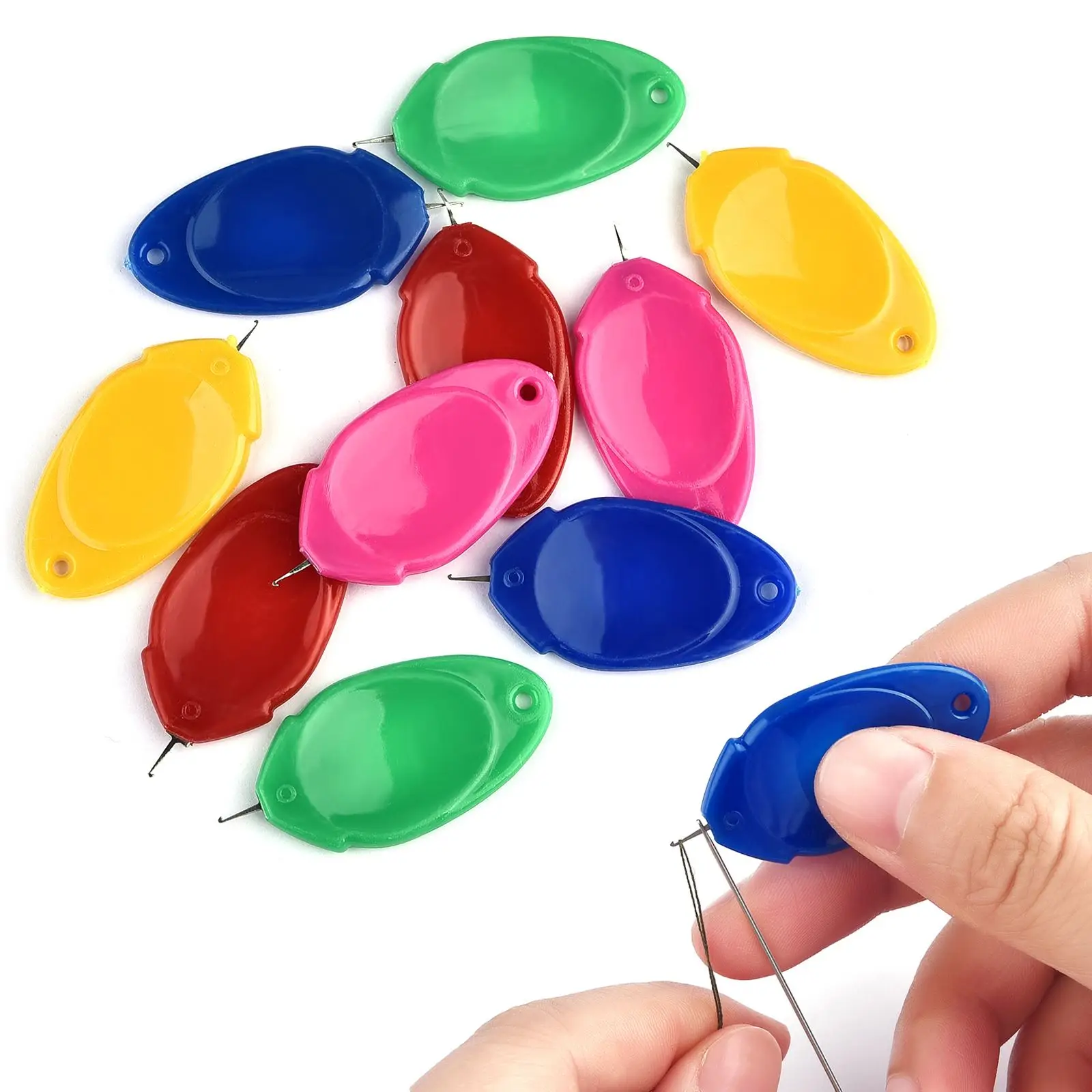 Embroidery Converter - 10Pcs Naaldinrijger Ouderen Gids Naald Naaimachine