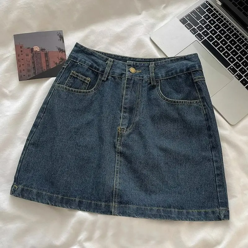 Embroidery Jacket - Y2K Denim Rok Set: Vintage Japanse