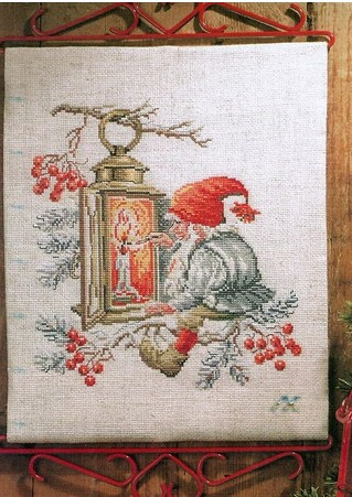Embroidery Lovers - Mooie Getelde Kruissteek Kit, Kerstman Op