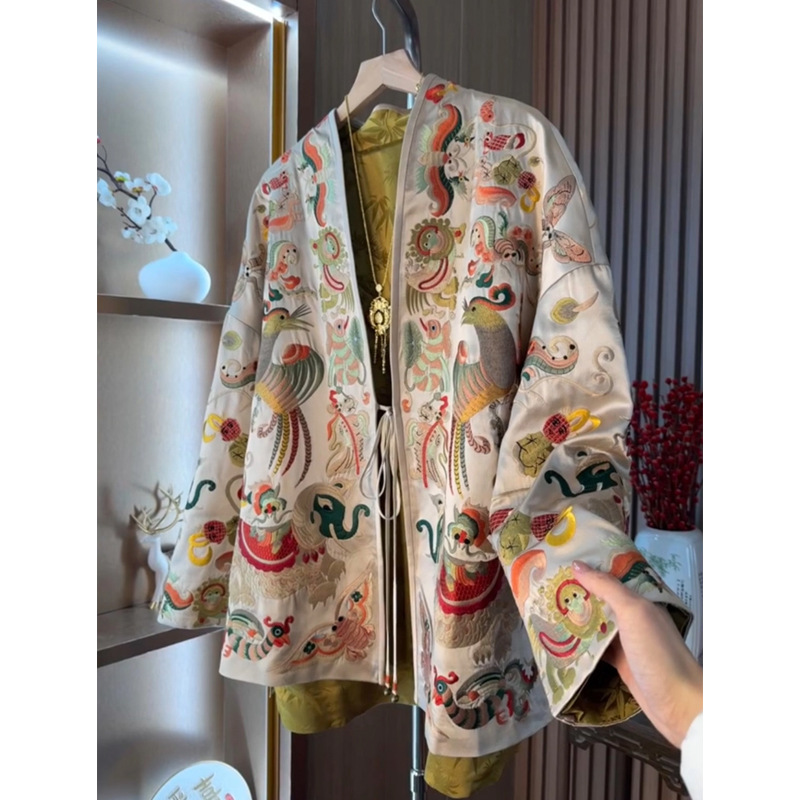 Embroidery Jacket - Nieuwe Chinese stijl kimono vest jas