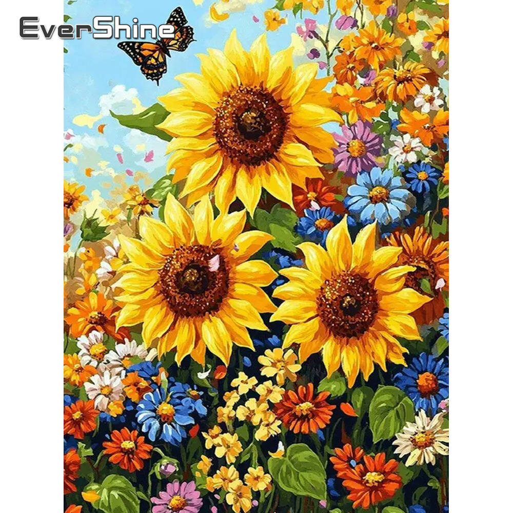 Embroidery Daisy Flower - Disney diamantschilderijen bloem roos diamantmozaïek 2024