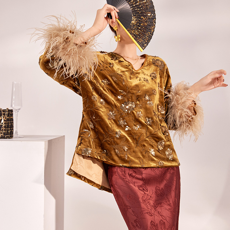 2025, winterblouseset met vere - Embroidery Blouse recensie en prijs