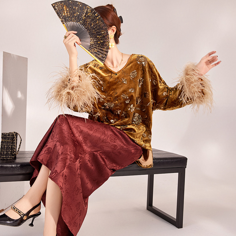 2025, winterblouseset met vere - Embroidery Blouse recensie en prijs