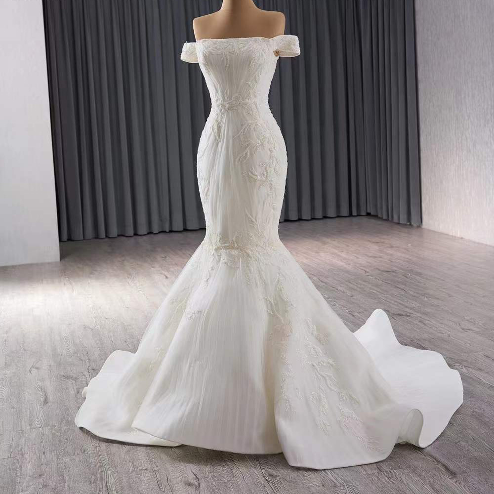 Bruiloften Jurk Strapless Off  - Embroidery Organza recensie en prijs