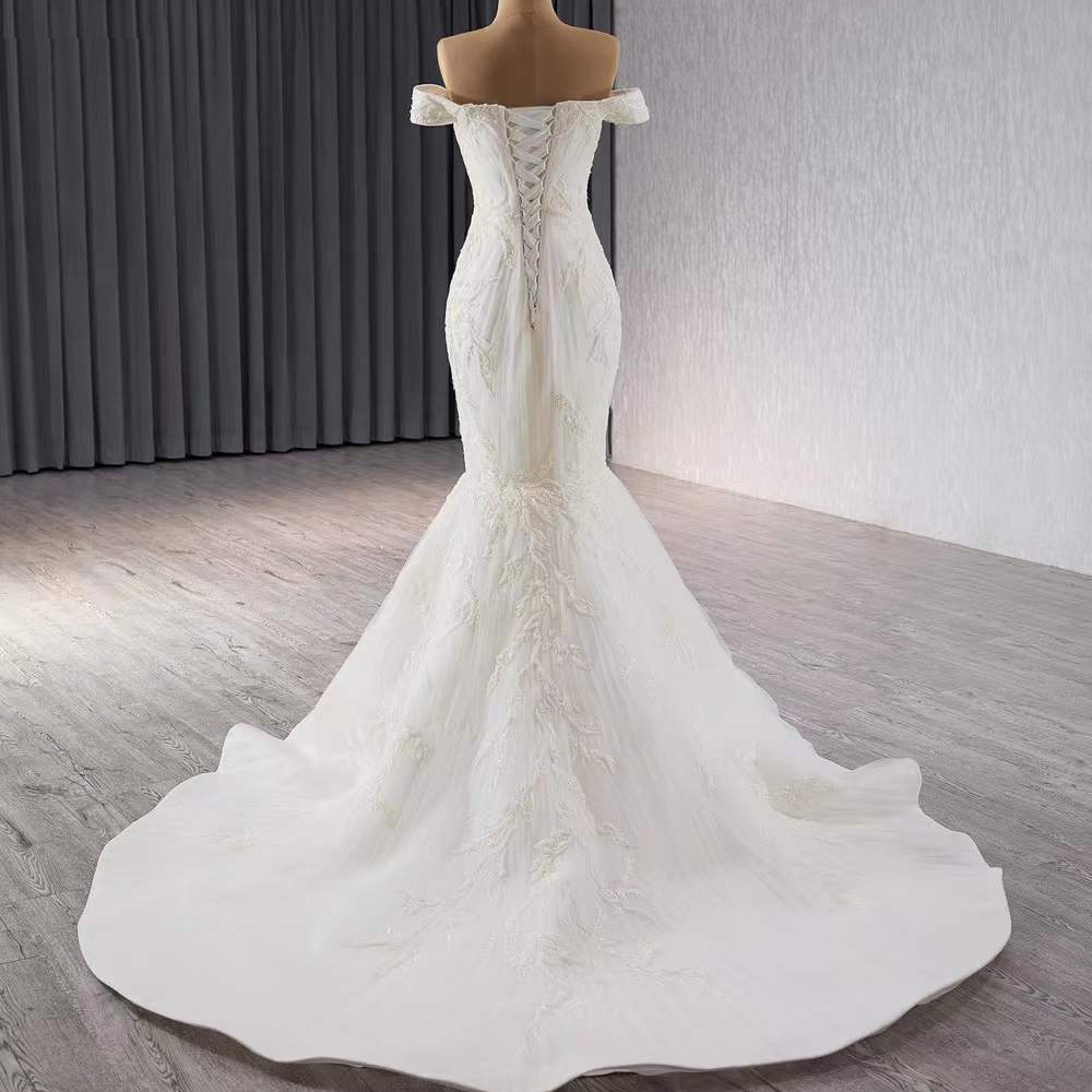 Bruiloften Jurk Strapless Off  - Embroidery Organza recensie en prijs