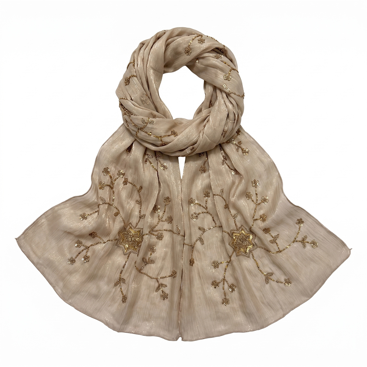 Mode Crinkle Hijab-sjaal met b - Embroidery Wedding recensie en prijs