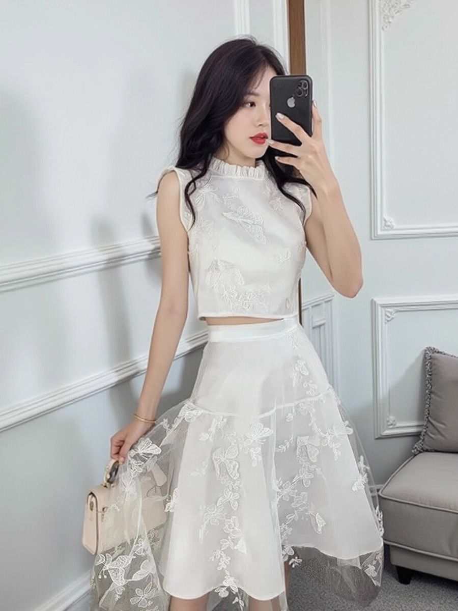 Nieuwe zomerse high-end witte  - Embroidery Blouse recensie en prijs