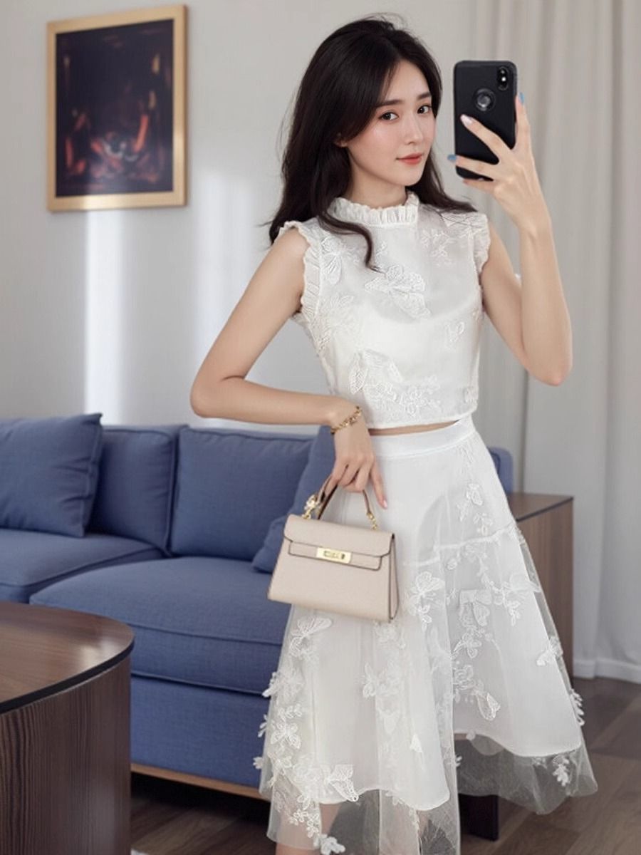 Nieuwe zomerse high-end witte  - Embroidery Blouse recensie en prijs