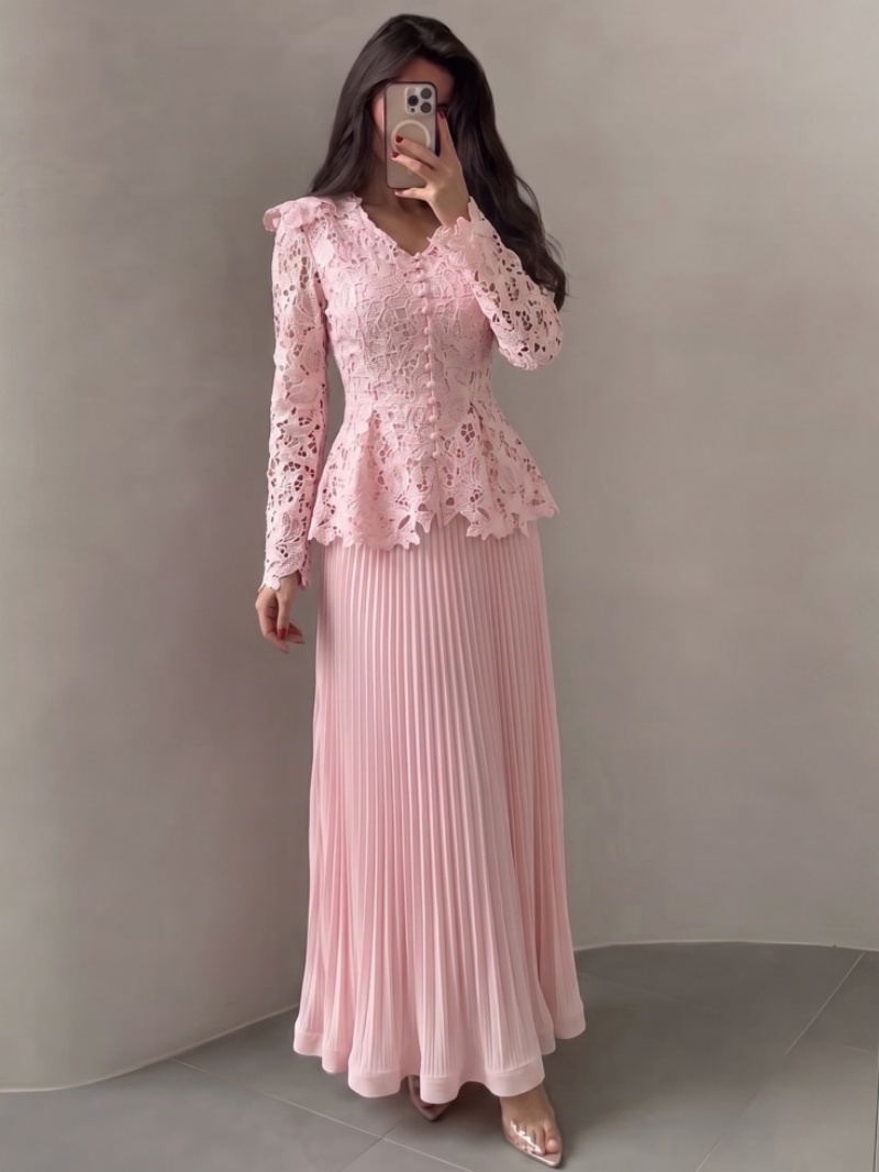 Mode 2-delige sets damesoutfit - Embroidery In The Piece recensie en prijs