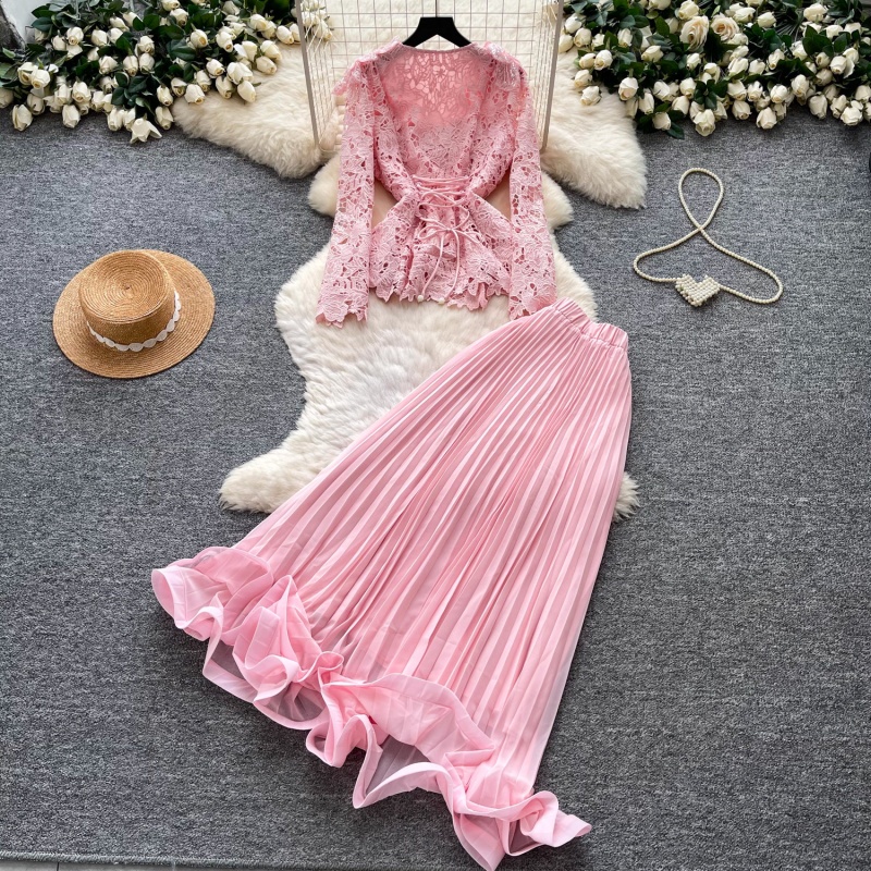Mode 2-delige sets damesoutfit - Embroidery In The Piece recensie en prijs