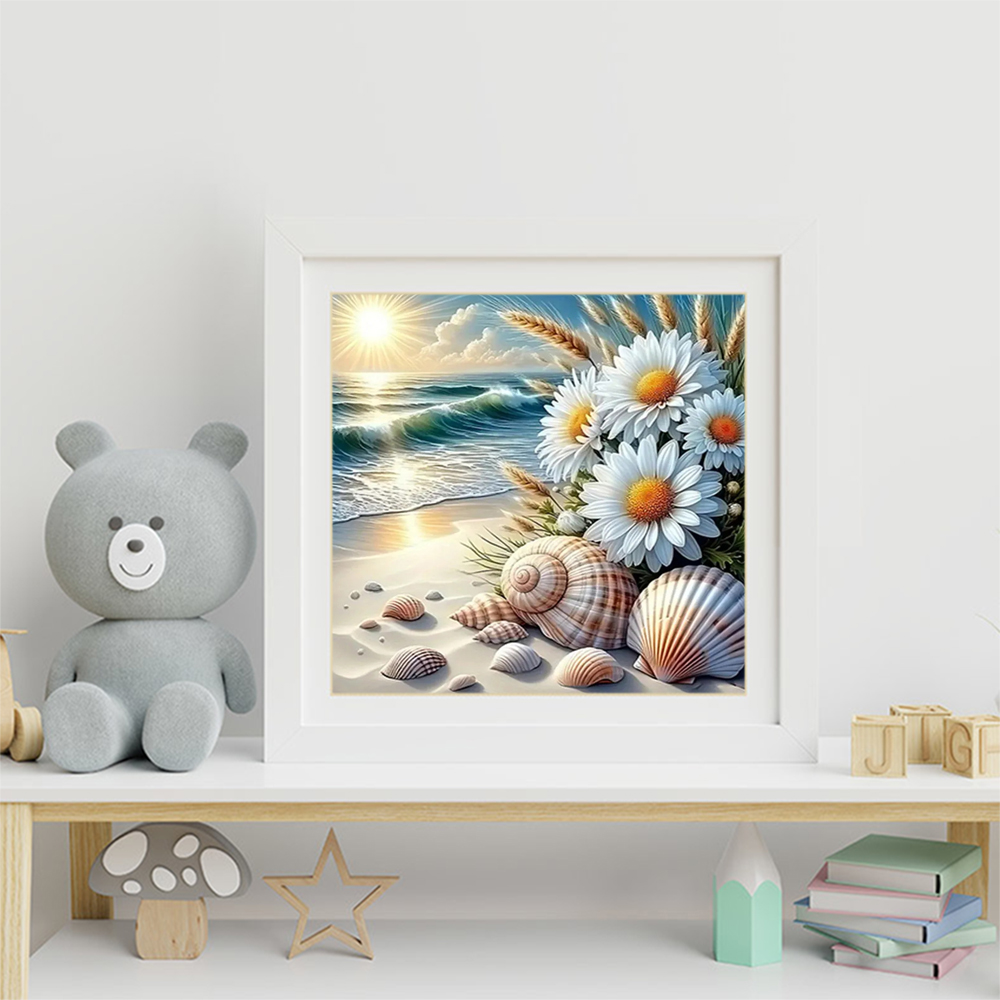 Diamantschilderij Kustlandscha - Embroidery Daisy Flower recensie en prijs