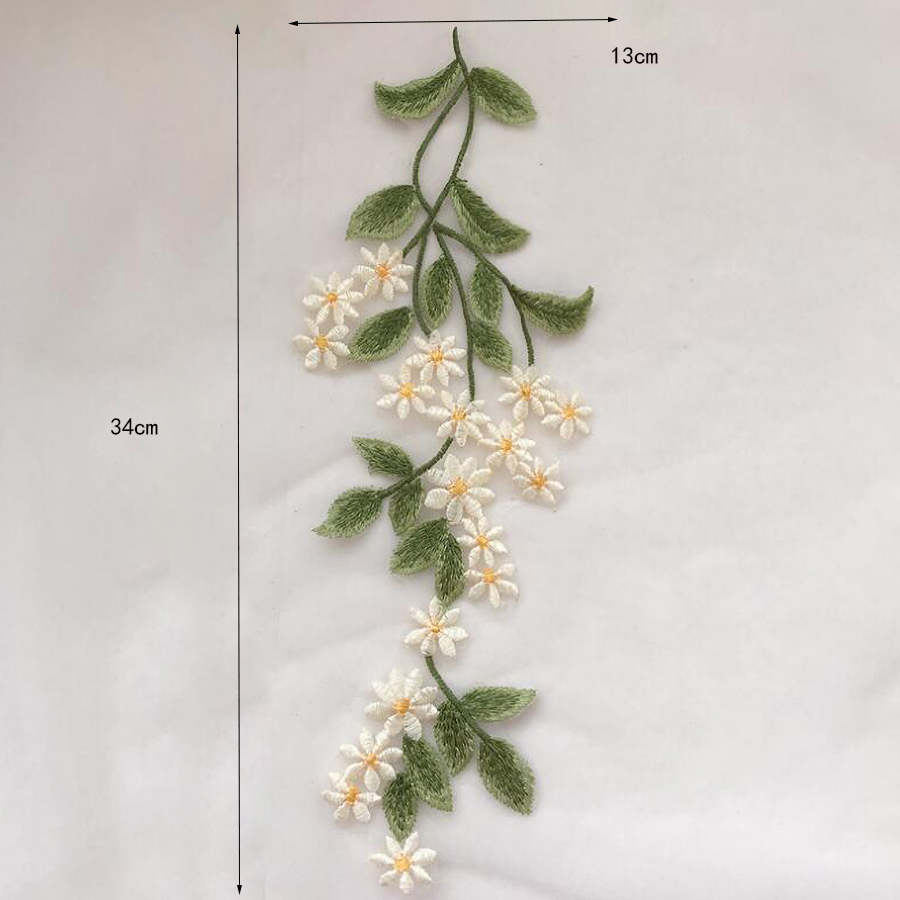 1 paar groen blad madeliefje b - Embroidery Daisy Flower recensie en prijs