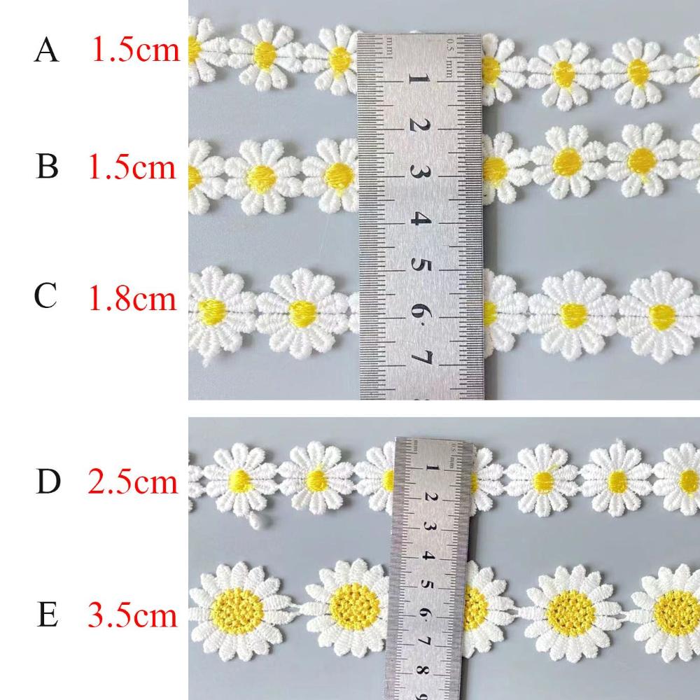 Mooie Witte Geborduurde Daisy  - Embroidery Daisy Flower recensie en prijs