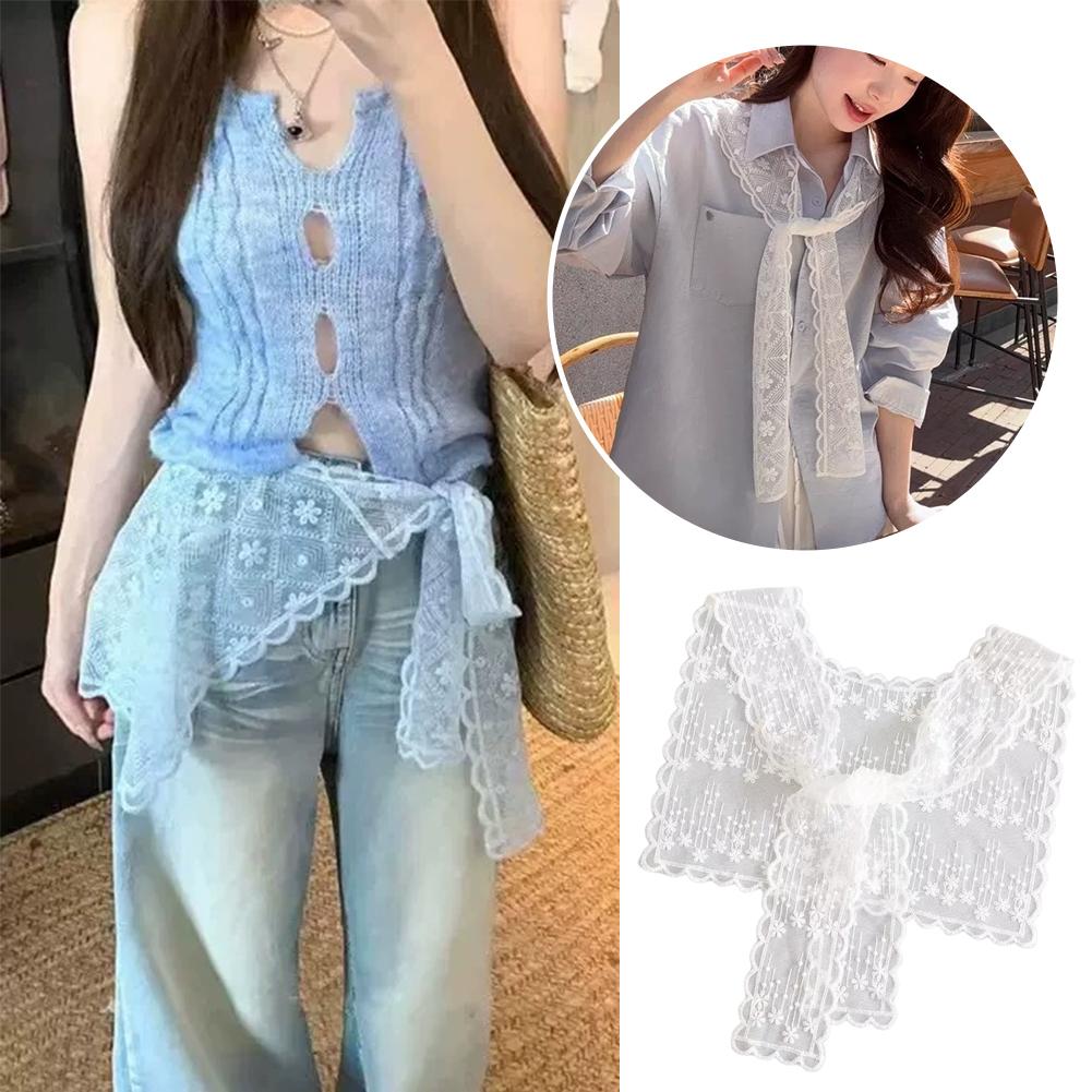 Franse kanten sjaal voor dames - Embroidery Blouse recensie en prijs