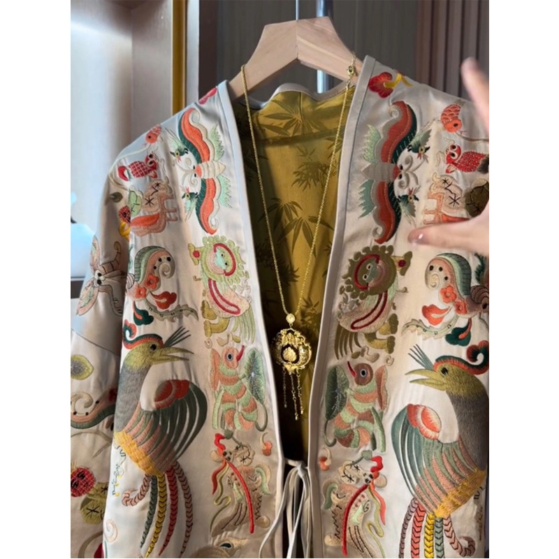 Nieuwe Chinese stijl kimono ve - Embroidery Jacket recensie en prijs