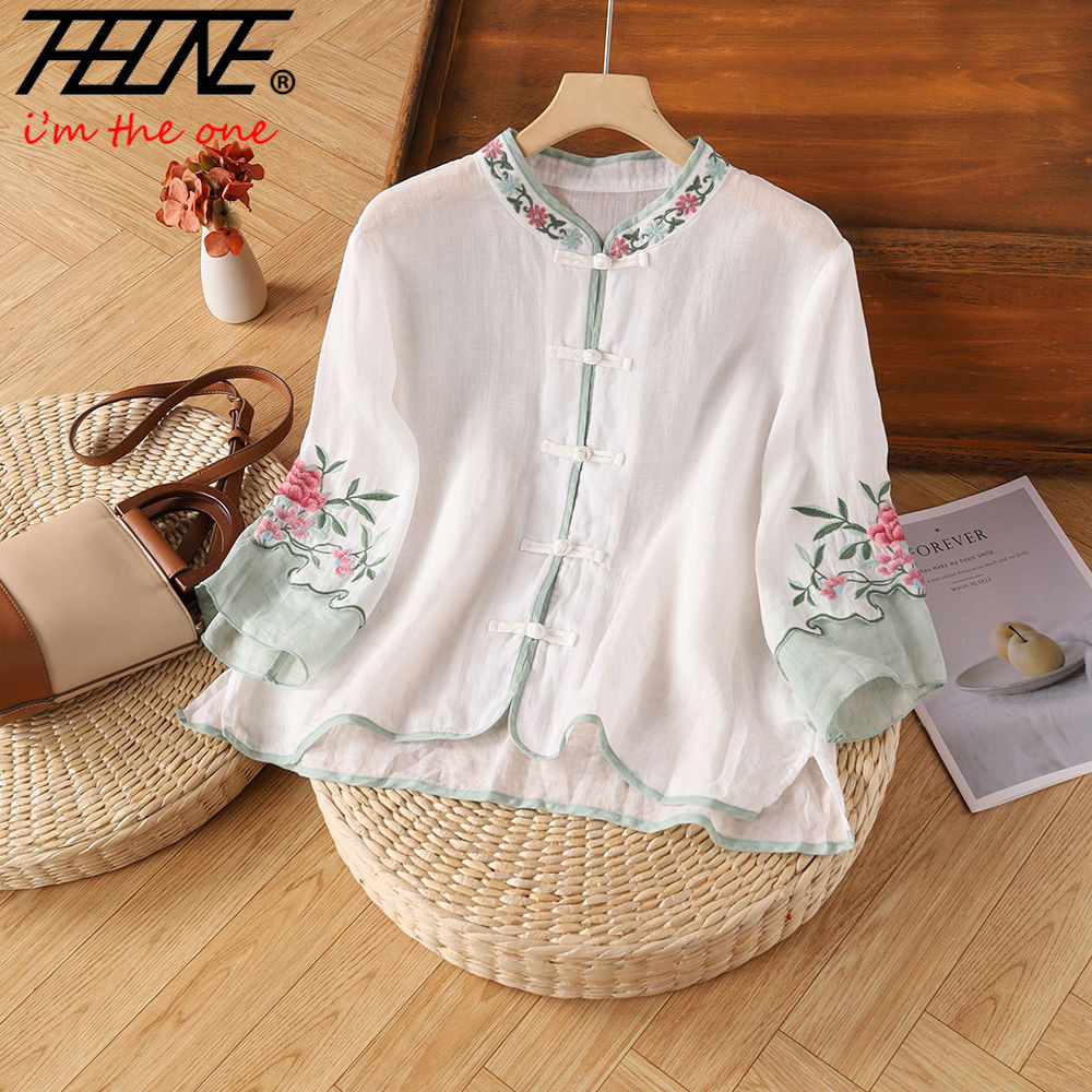THHONE Borduren Blouse Shirt V - Embroidery Baju recensie en prijs