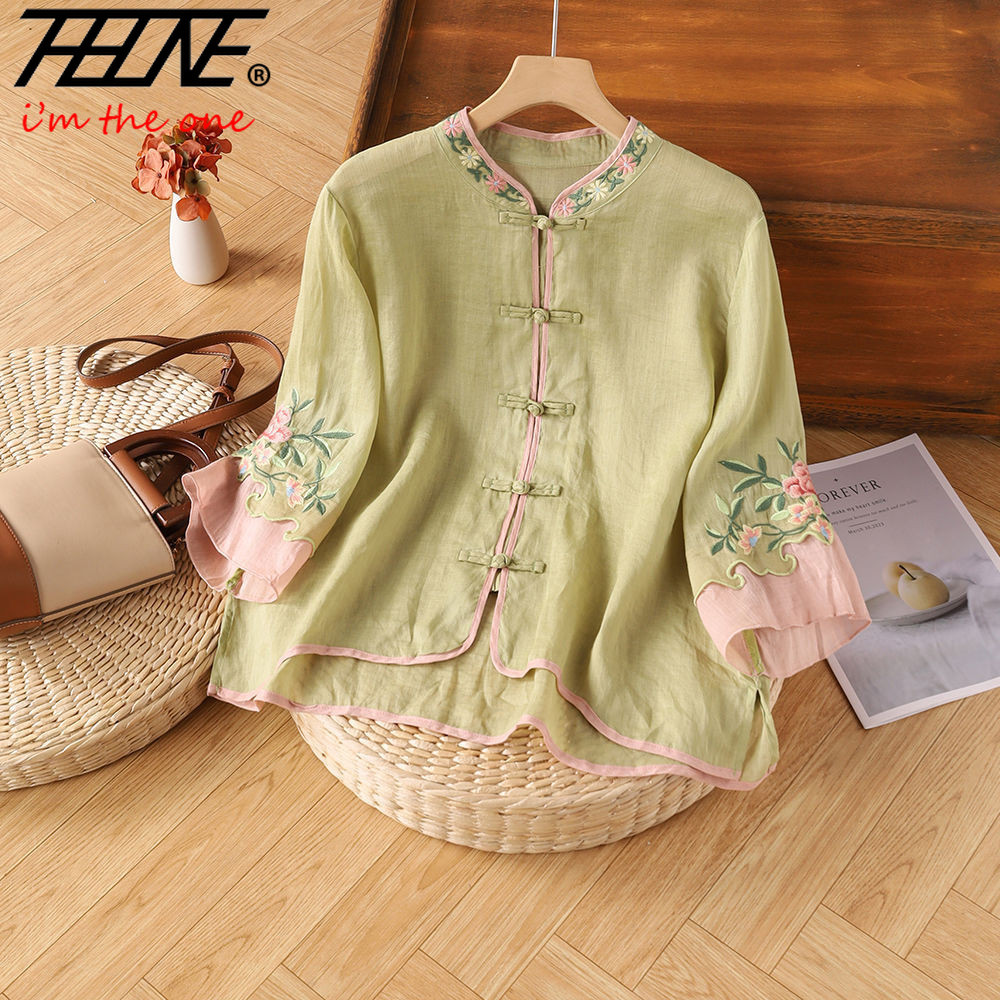 THHONE Borduren Blouse Shirt V - Embroidery Baju recensie en prijs