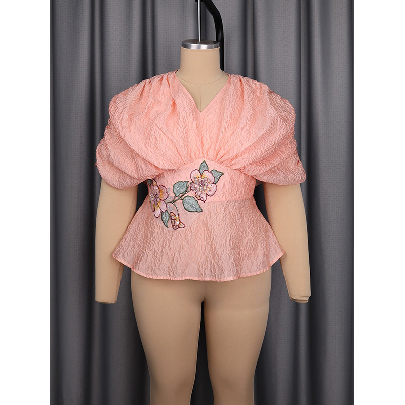 Slergiri Plus Size Bloemenbord - Embroidery Blouse recensie en prijs