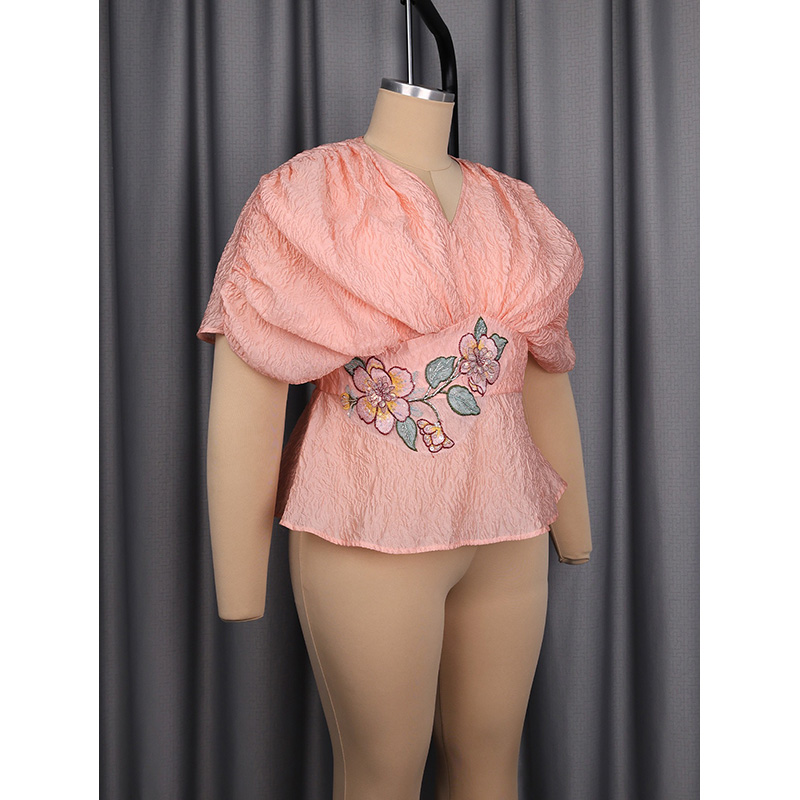 Slergiri Plus Size Bloemenbord - Embroidery Blouse recensie en prijs