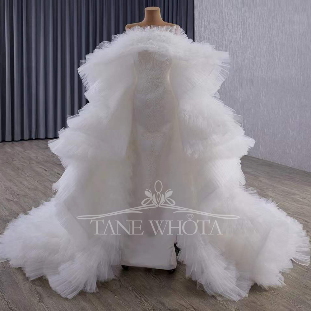 Elegante zeemeermin-bruidsjurk - Embroidery Organza recensie en prijs