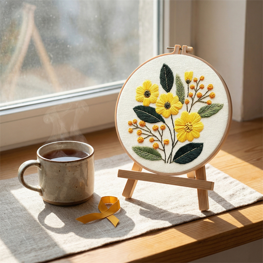 MomoArt DIY borduurpakket bloe - Embroidery Daisy Flower recensie en prijs